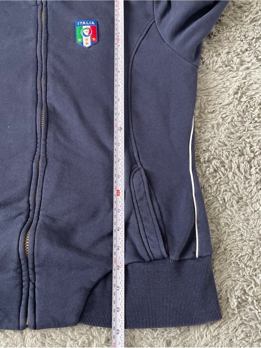 PUMA Italy Italia National Team Soccer Track Jacket Womens Medium Navy Blue Zip - Picture 7 of 10